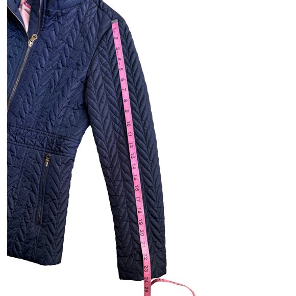 Kate Spade Quilted Navy Puffer Jacket XS - Picture 8 of 11